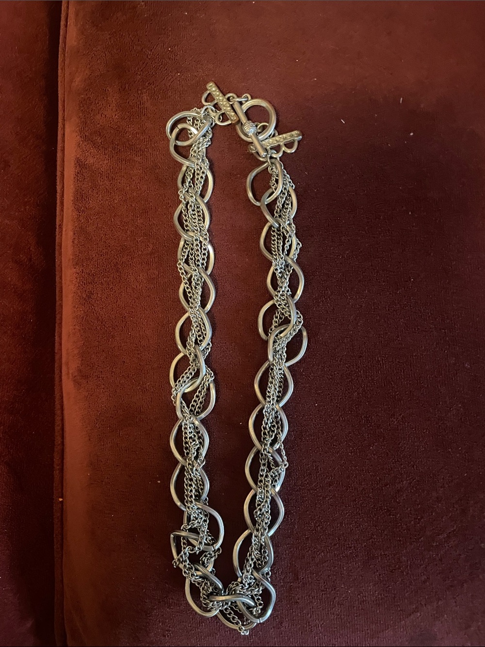 Silver Multi-Chain Link Necklace - Women's Jewelry
